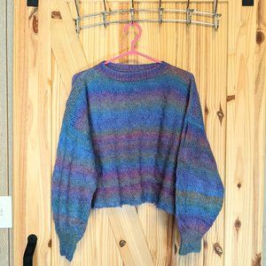 Hand Knit Merino Wool Cropped Sweater